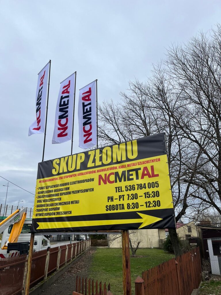 Banery skupu złomu NCMETAL w Mielcu